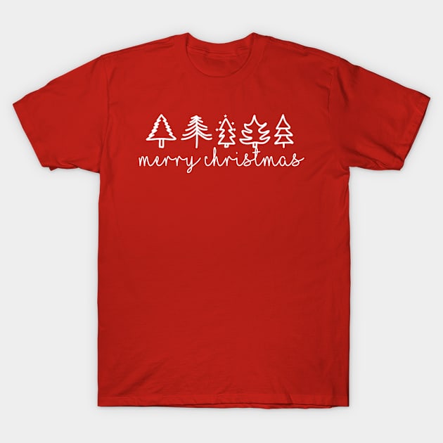 Merry Christmas Trees T-Shirt by chriswig